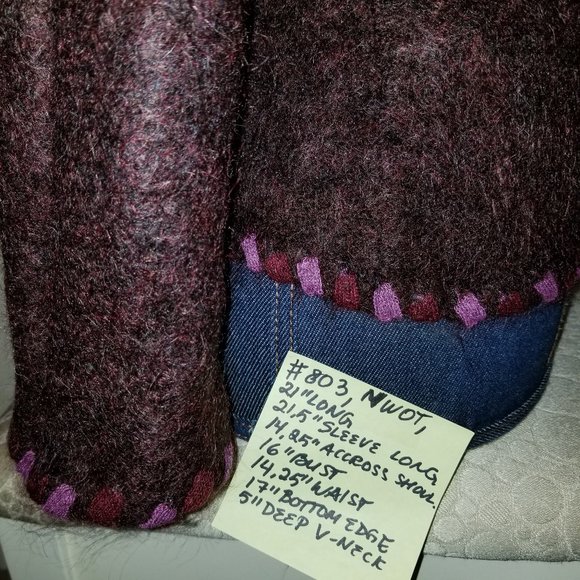 NWOT Classiques Entier Brown V-Neck S #Mohair Wool Crew Neck Sweaters #Hot Fall - Picture 13 of 16